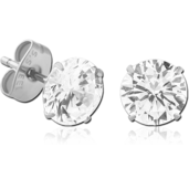 Náušnice s crystalem - 4 mm