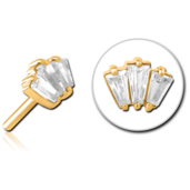 Pozlacená ozdoba push-in s crystaly