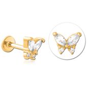 Pozlacená labreta motýlek 6.0/1.0