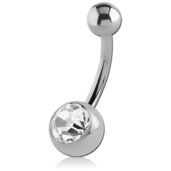 Piercing do pupíku s crystalem 1.6/10.0 - sterilní obal