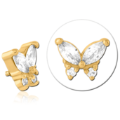 Pozlacená ozdoba motýlek 1.2