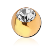 Pozlacená kulička 1.2/2.5 crystal - sterilní obal