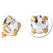 Pozlacená ozdoba s crystalem 1.2/4.0