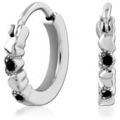 Kroužek s černými kamínky 1.2/9.0