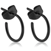 Náušnice - černý kroužek